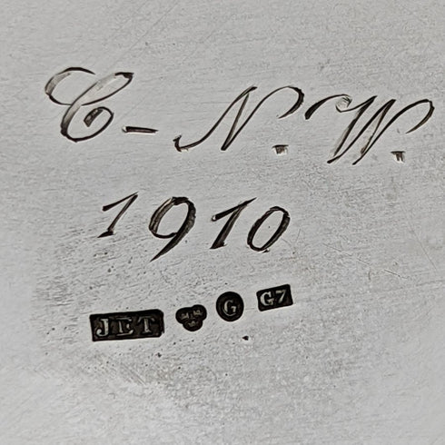 1909 antique Swedish pure silver (800 silver) sugar pot & cream jug set total 367g